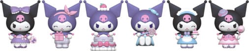 Mini Figure Sanrio Kuromi Party Series in Blind Box, display da 12 pezzi, 5 cm, YuMe Toys