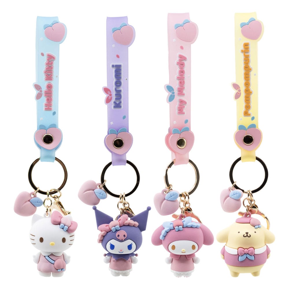 Sanrio Peach Series Portachiavi con Cinturino da Polso - Hello Kitty e Amici - Espositore da 12 Pezzi YuMe Toys