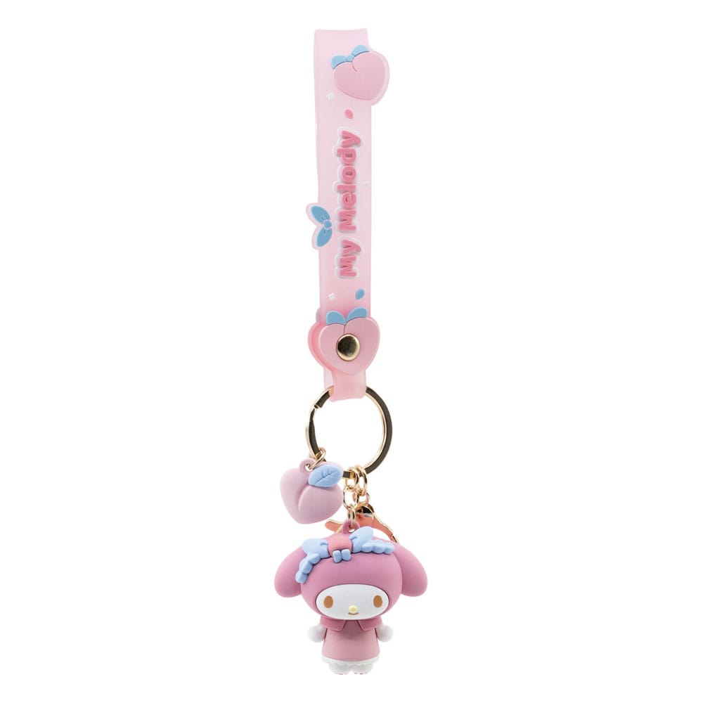 Sanrio Peach Series Portachiavi con Cinturino da Polso - Hello Kitty e Amici - Espositore da 12 Pezzi YuMe Toys