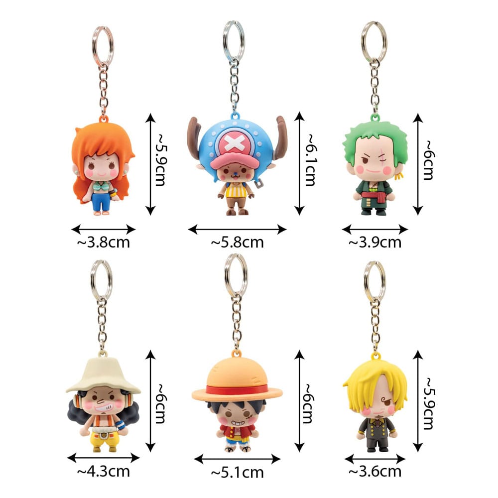 Portachiavi One Piece Pocket Hero Serie 2, esposizione da 12 pezzi YuMe Toys