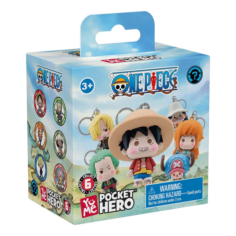Portachiavi One Piece Pocket Hero Serie 2, esposizione da 12 pezzi YuMe Toys
