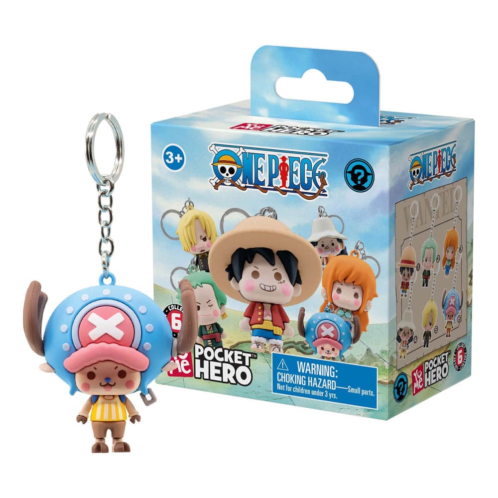 Portachiavi One Piece Pocket Hero Serie 2, esposizione da 12 pezzi YuMe Toys