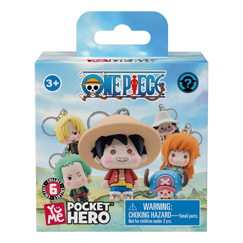 Portachiavi One Piece Pocket Hero Serie 2, esposizione da 12 pezzi YuMe Toys