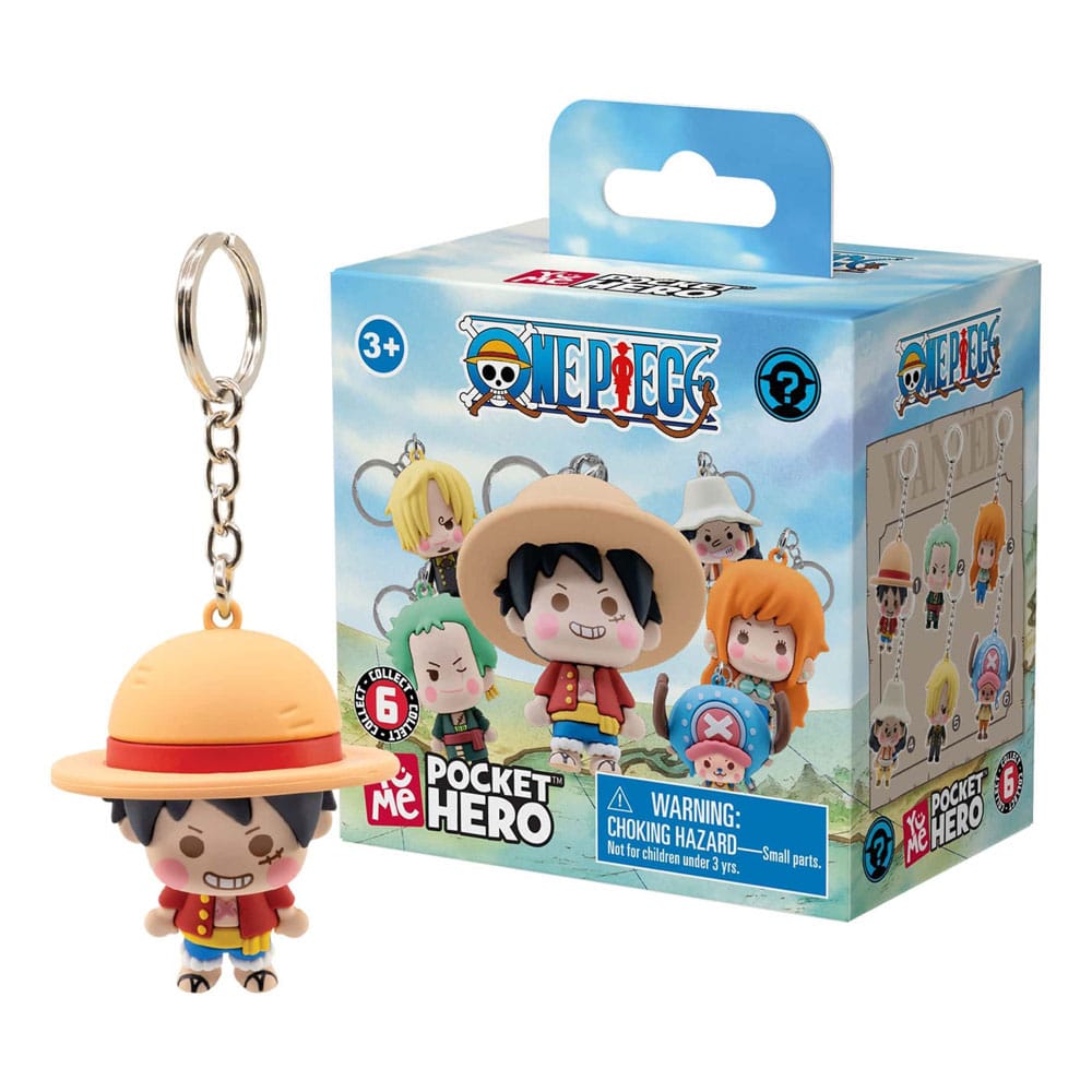 Portachiavi One Piece Pocket Hero Serie 2, esposizione da 12 pezzi YuMe Toys