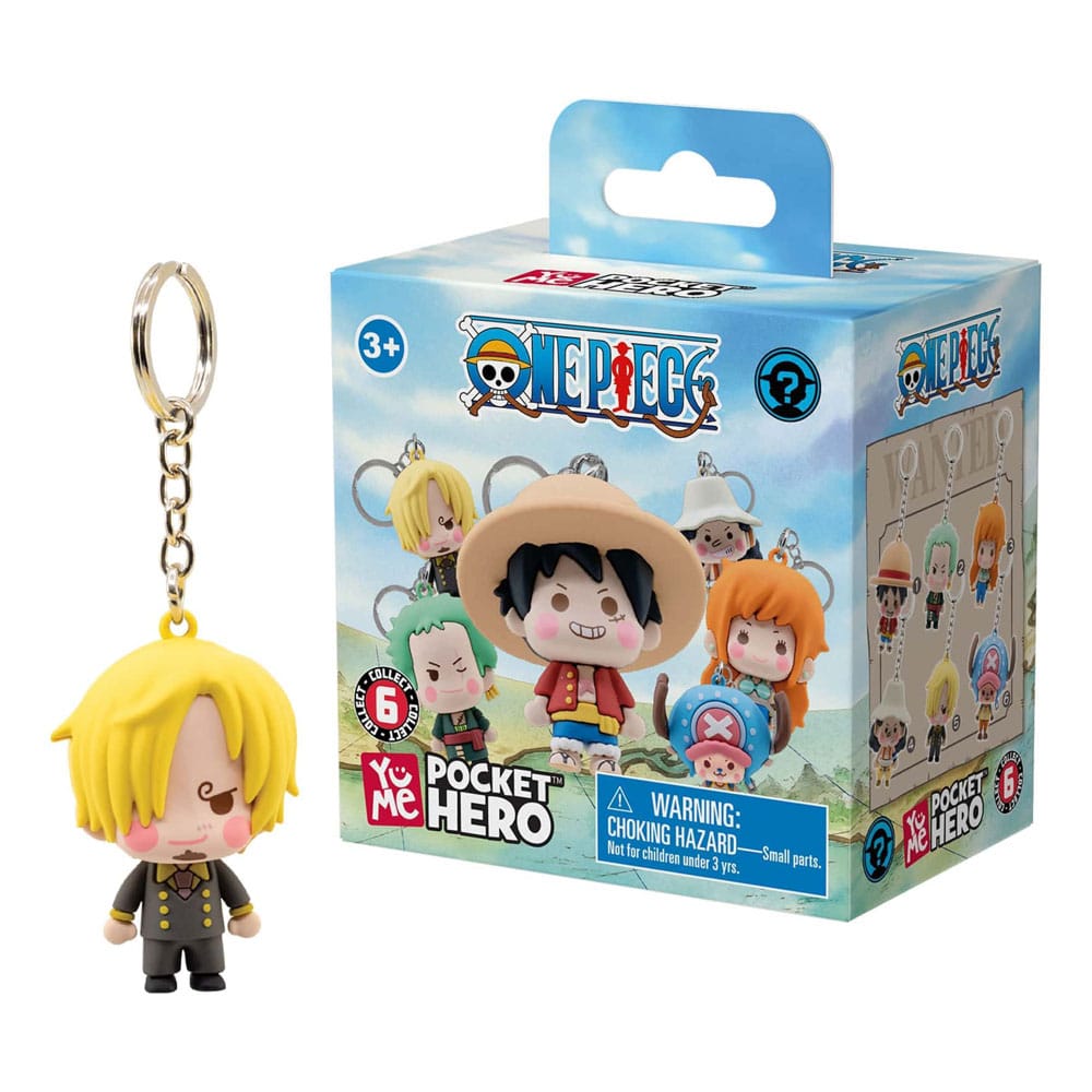 Portachiavi One Piece Pocket Hero Serie 2, esposizione da 12 pezzi YuMe Toys