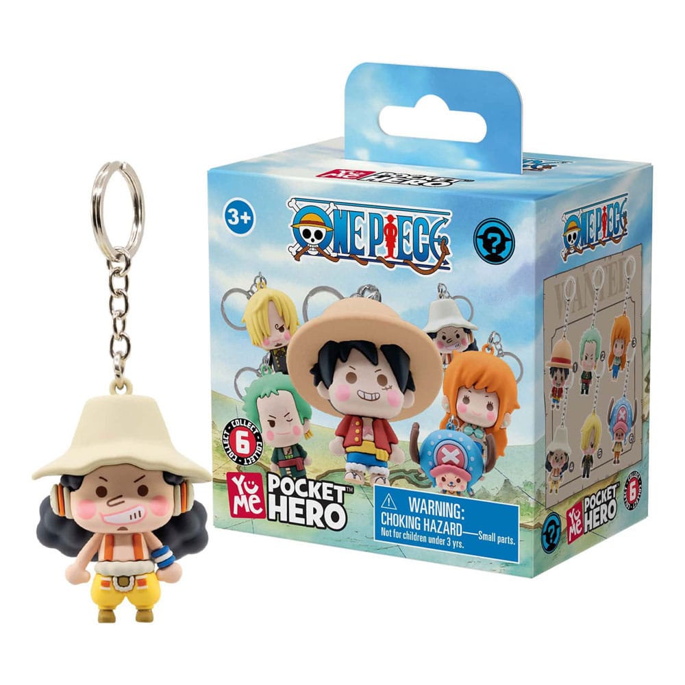 Portachiavi One Piece Pocket Hero Serie 2, esposizione da 12 pezzi YuMe Toys