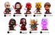 Star Wars Cosbi Mini Figure Lato Oscuro 8 cm Blind Box Display (8) - Hot Toys