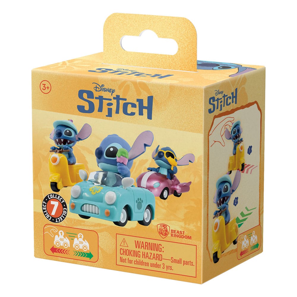 Lilo & Stitch Zoom Hero veicoli a trascinamento con figure Stitch, assortimento 12 pezzi