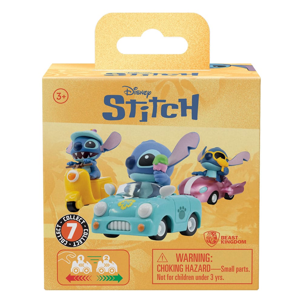 Lilo & Stitch Zoom Hero veicoli a trascinamento con figure Stitch, assortimento 12 pezzi