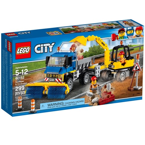 Lego - 60152 Spazzatrice ed escavatore