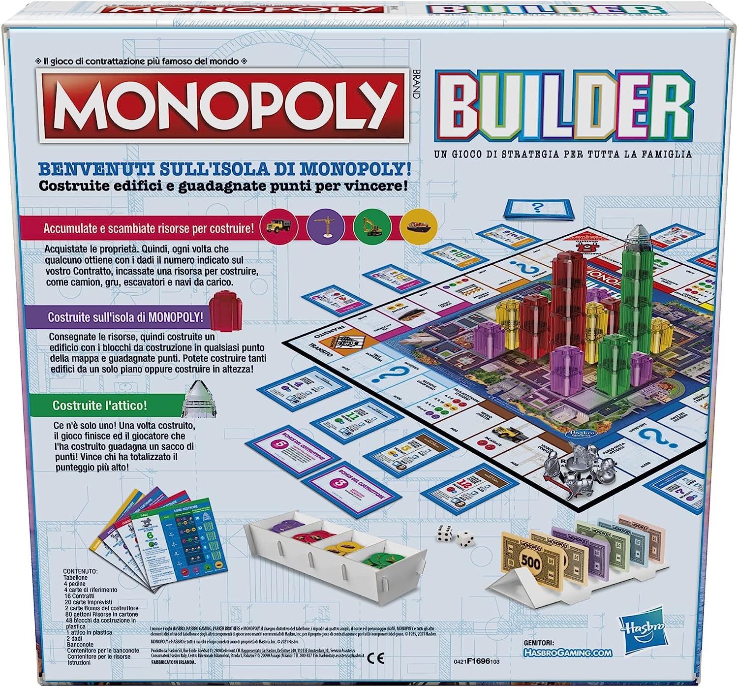 Hasbro - Monopoly - Builder Gioco da Tavolo