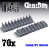 Green Stuff World - Scenary - 70x Resin Candles
