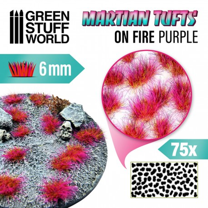 Green Stuff World - Senary - Martian Fluor Tufts - On Fire Purple
