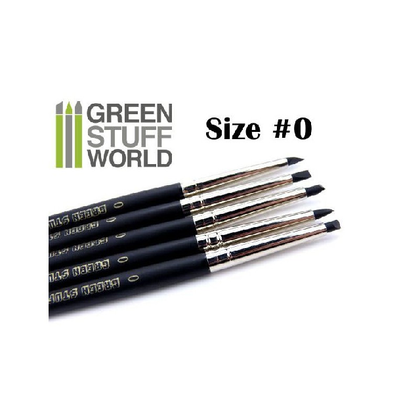Green Stuff World - Tools - Colour Shapers Brushes - Size 0 - Black Firm