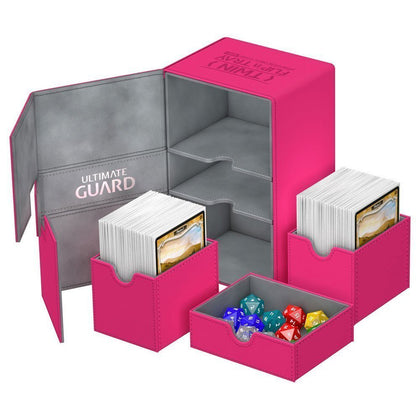 Ultimate Guard Twin Flip'n'Tray Deck Case 160+ Standard Size XenoSkin™ Pink