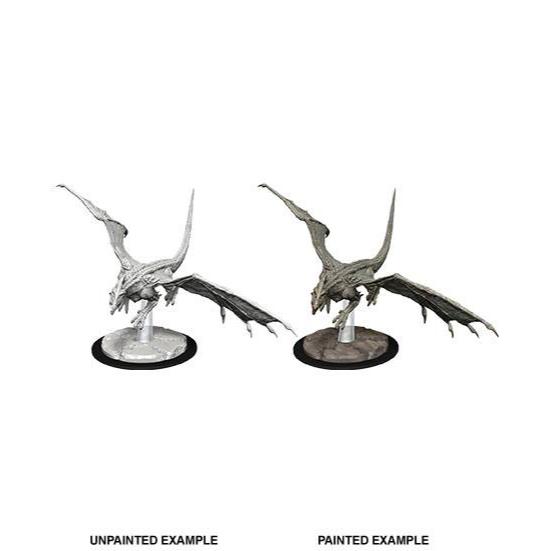 D&D Nolzur's Marvelous Miniatures Unpainted Miniature Young White Dragon Case (6)